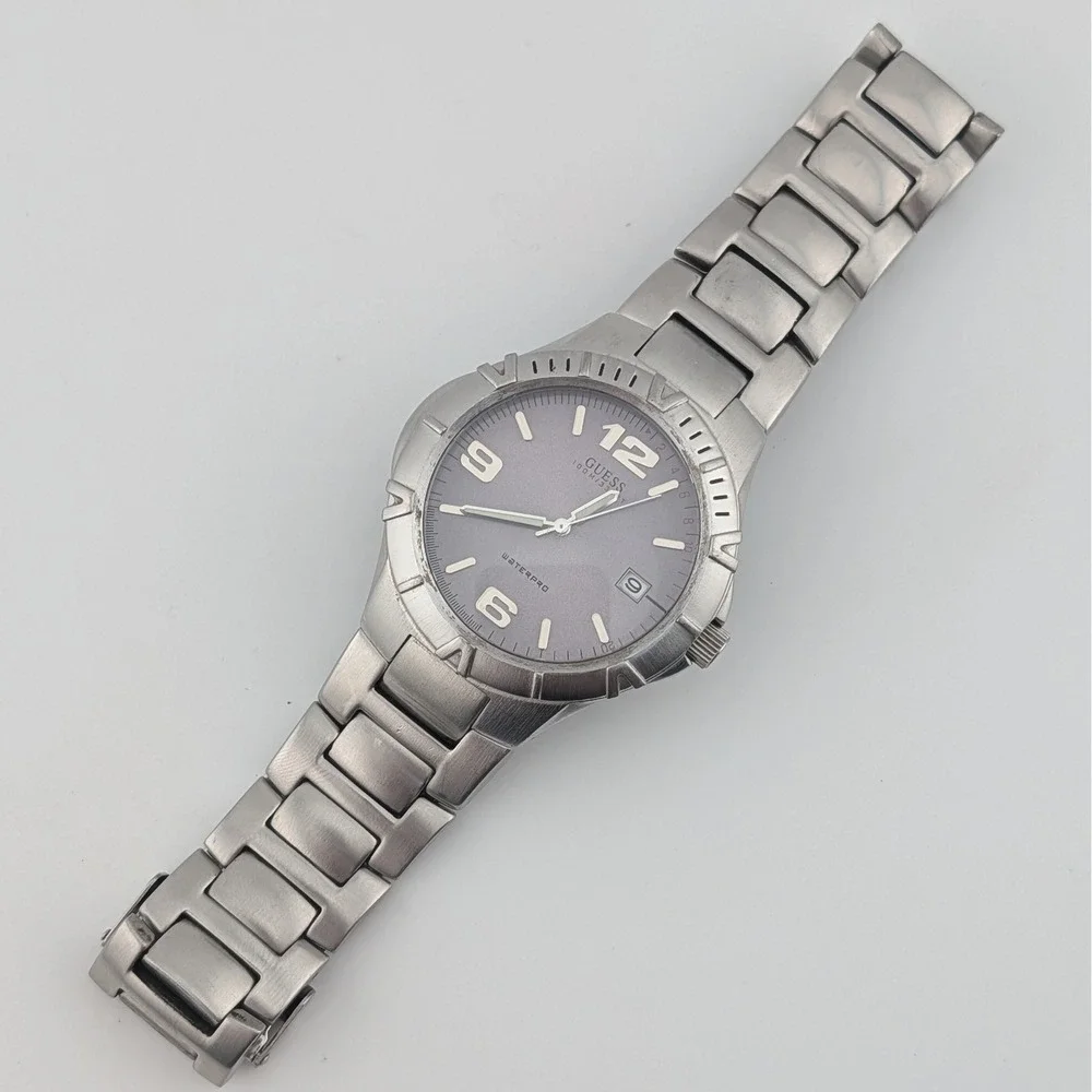 Guess Waterpro 100M Blue-Lilac Dial Stainless Steel Date Men's Watch G65079G
